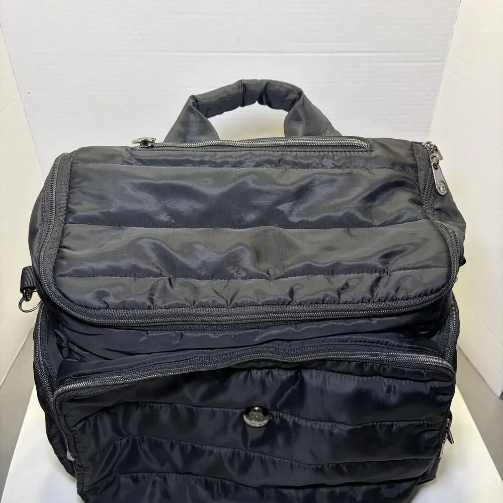 Fisher-Price Madison Diaper Bag Backpack Crossbody Tote Black Multi Pocket